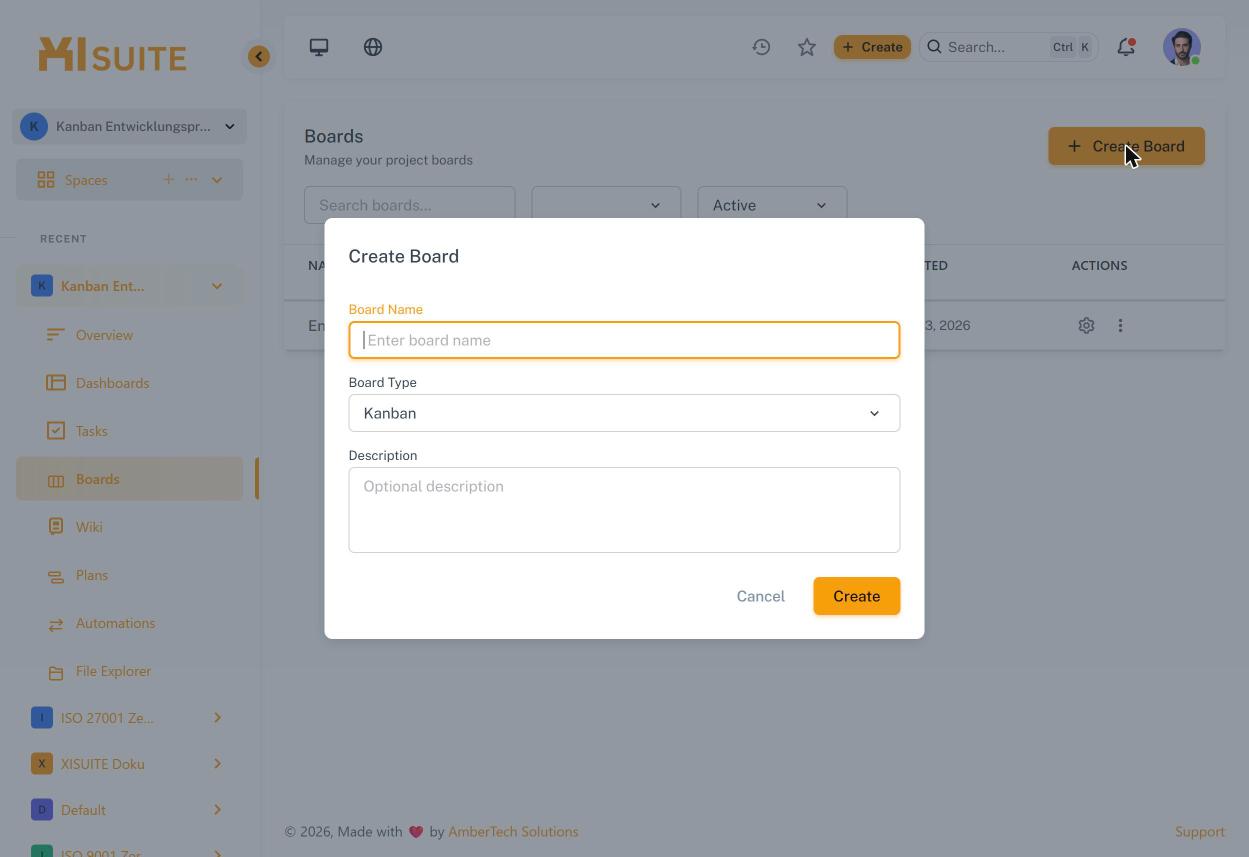 Dialog „Create Board“