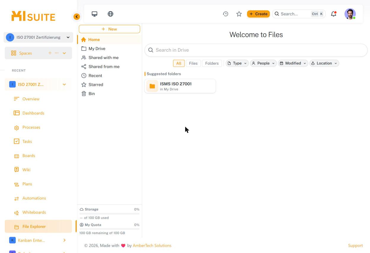 Startseite „Welcome to Files“